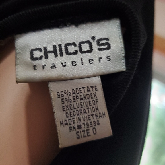 Chico's Black Beaded Tunic, 0 - Picture 7 of 7